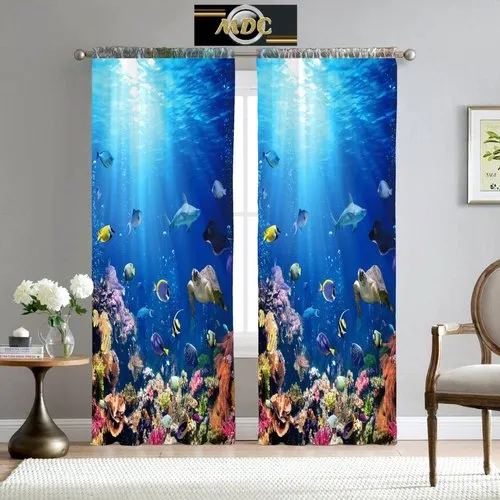 122 (5 Feet ) 154 (5 Feet ) Shree Shyam Syanthetics Polyester Digital Printed Curtains, For Home, Hand Wash