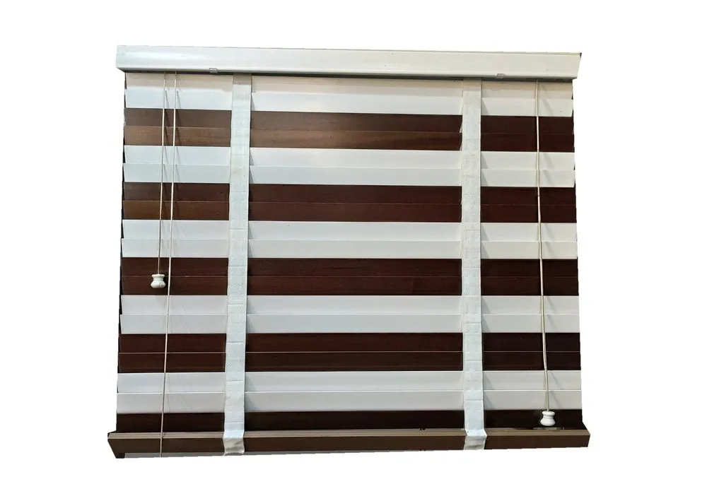 White,Brown Wooden Venetian Blinds