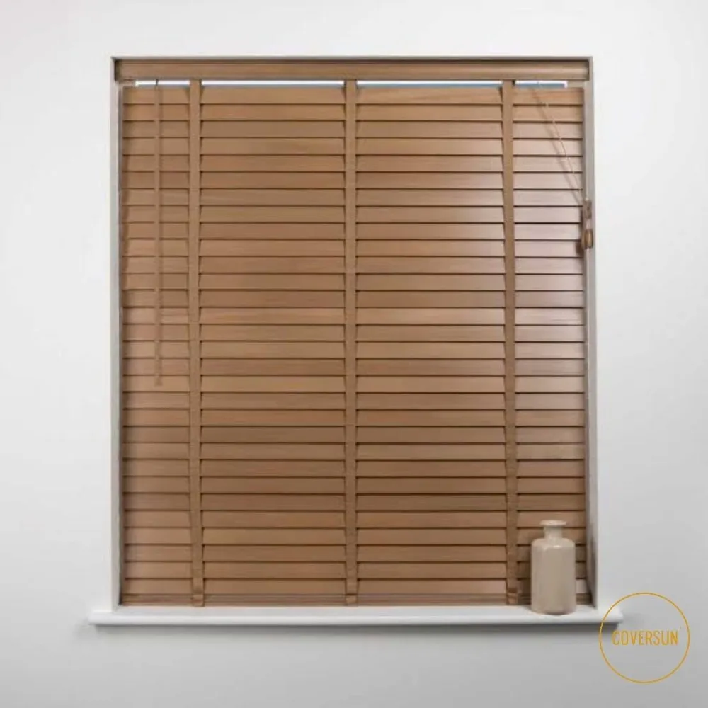 Slat Light Brown Wooden Venetian Blind