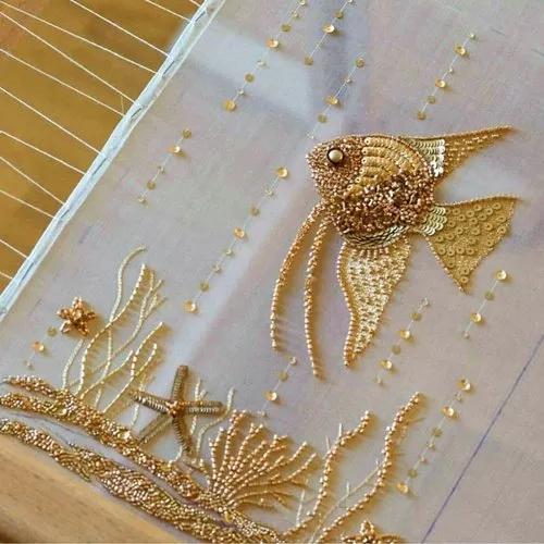 Golden Net Handwork Embroidery Service