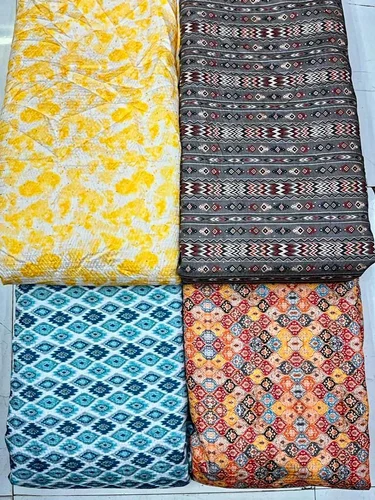 SC Silk MULTI PRINT FABRIC, Digital Prints, Multicolour