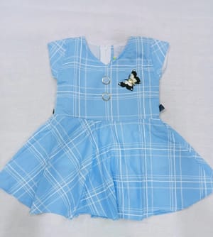 Printed Cotton Baby Frocks, Size: 16x18