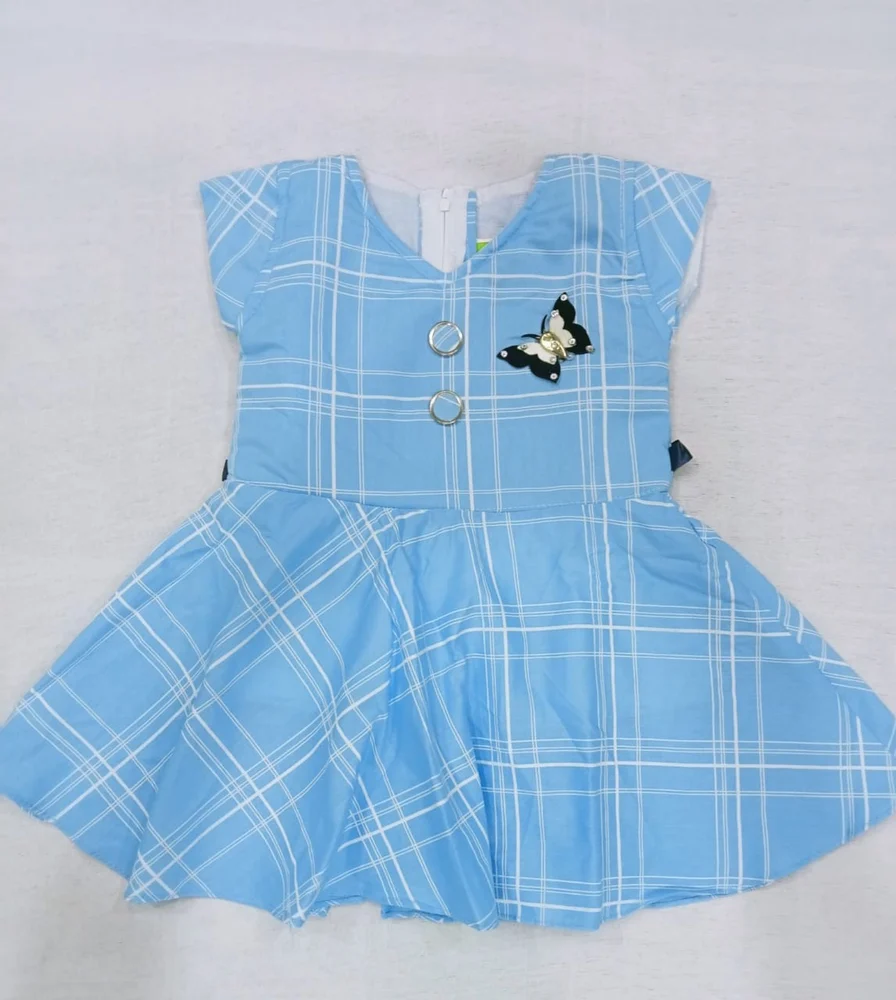 Printed Cotton Baby Frocks, Size: 16x18