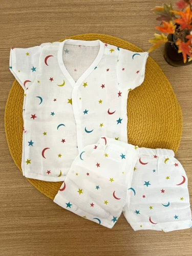 Cotton Baby Muslin Cloth Half-Sleeve