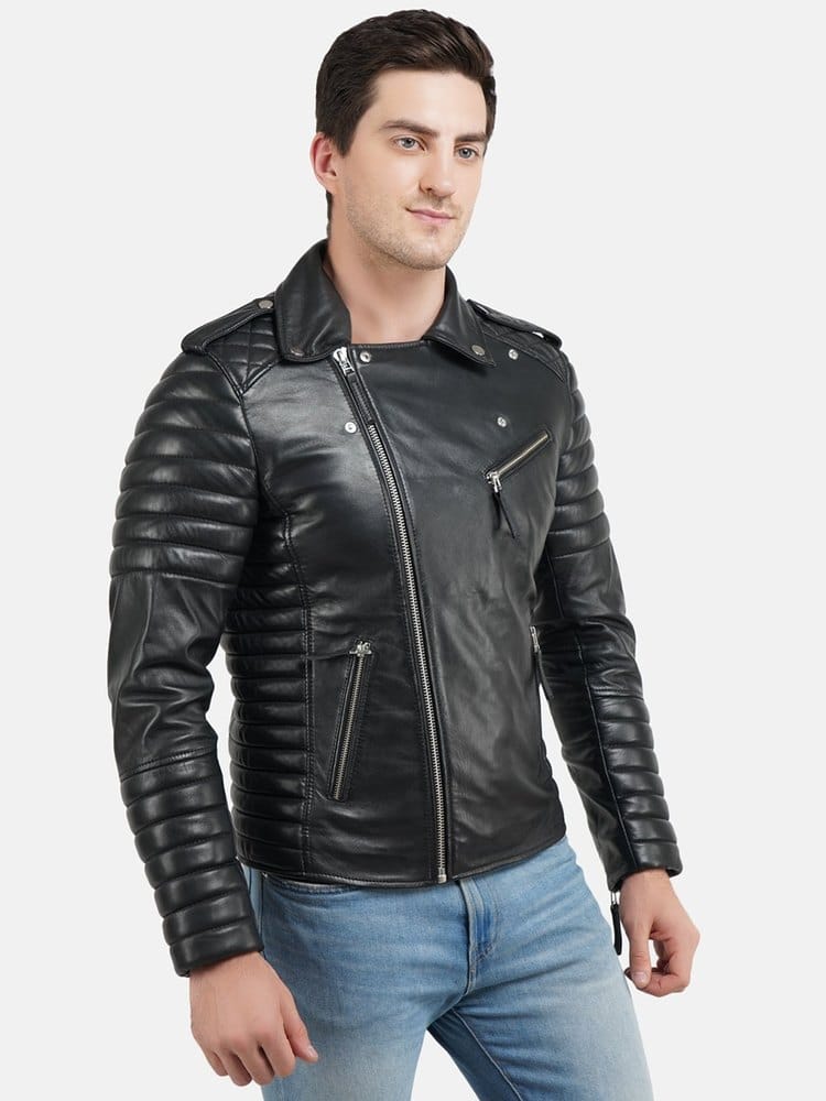 Full Sleeve Leather Ryder Biker Jacket