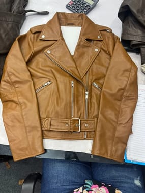 Multicolor Plain Leather Jacket For Women