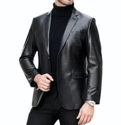 Sheepskin leather premium blazer