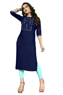 Casual Wear Straight Rayon Designer Kurti, Wash Care: Machine Wash