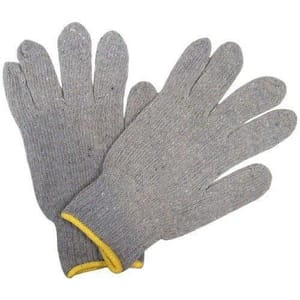 Mehul White Cotton Knitted Hand Gloves