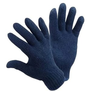 Knitted Blue Cotton Hand Gloves 40 Grams