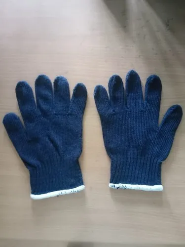 Knitted Cotton Hand Knit Glove, For Safety