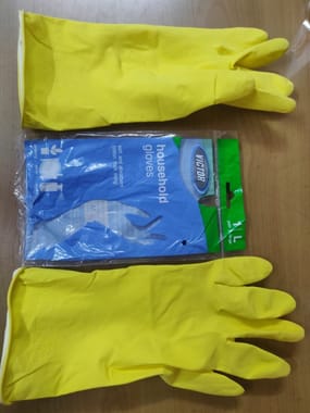 Yellow Unisex Victor Household Rubber Glove, Size: Large