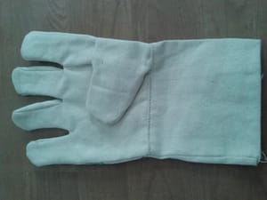 Cotton hand gloves with blanket on palm, For Industrial