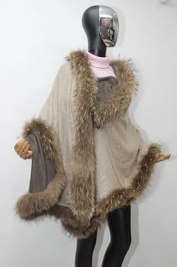 Pashmina Fox Four Side Fur Shawls