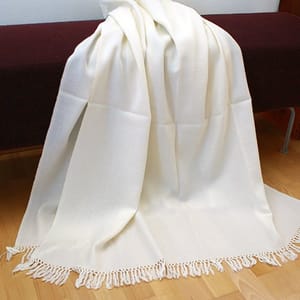 White Handloom Eri Silk Shawl