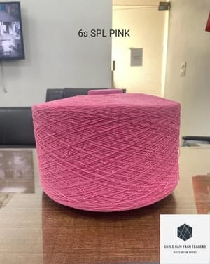 OPEN END SPINNING 1 Ply 6s PINK Cotton Yarn