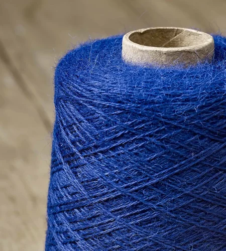 Blue Cotton Dyed Yarn For Knitting, Count: NE 2/20s to NE 2/40s