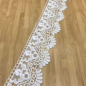 White Embroidered Cotton Garment Laces