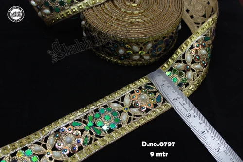 Double Sided 2" Zalar Senil Fancy Laces, For Garments, Size: 9 Mtr