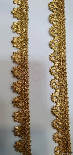 Net Golden Embroidered Laces, For Suit, Roll Length: 2 Meter