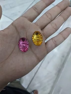 Golden Plastic Crystal Buttons