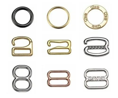 Zinc Alloy Metal Ring Adjuster, For Undergarments Bra, Packaging Type: Packet