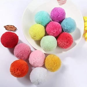 Acrylic Pom Pom Balls, Size: 6.5 Mm