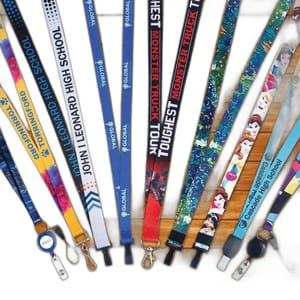 Multicolor Digital Printed Lanyard Ribbon with ID Card