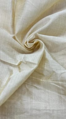 Plain Zarna Silk Fabric, Polyester, White