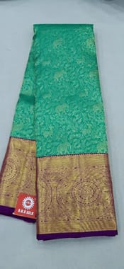 Hand Loom Wedding Wear Pure Kanchipuram Silk Saree, Dry clean, 6 m (with blouse piece)