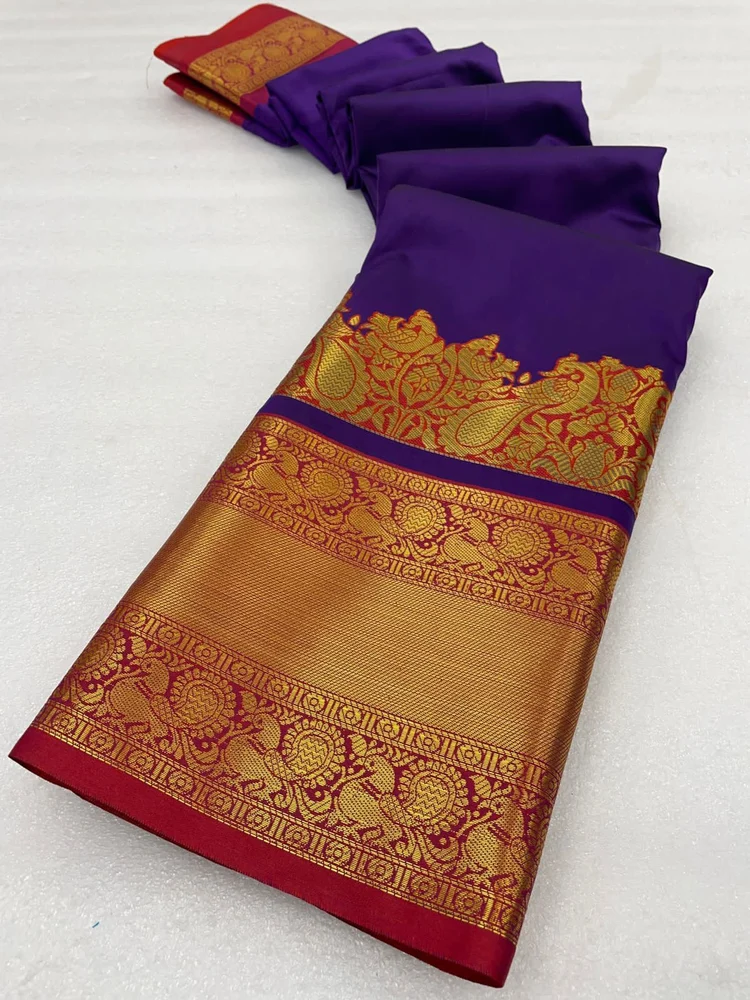 Narayanapet Silk Sarees, 6.3 m (with blouse piece)