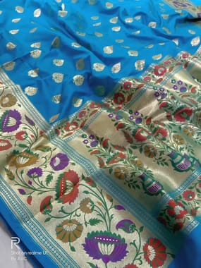 Hand veving Sami Silk Saree, 6.3 m (with blouse piece)