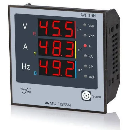 Multispan Ac Panel Meters, Dimension: 96x96, Model Name/Number: Amp 19