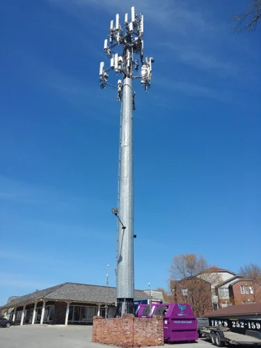 Structural Steel Monopole Telecom Tower, For Transmission