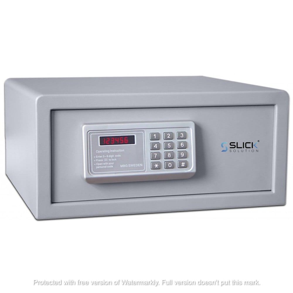 Slick Black Hotel Electronic Safe Deposit Locker