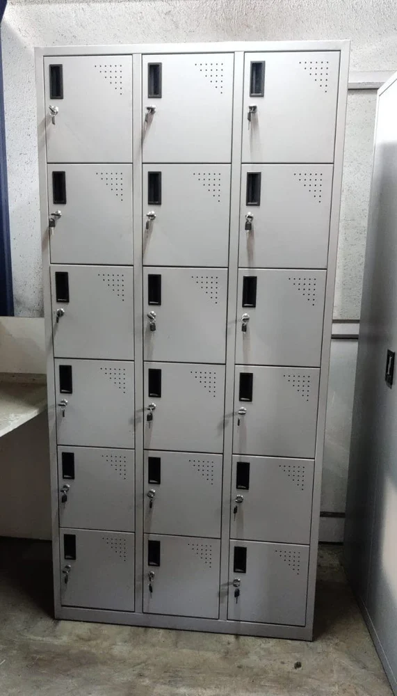 Mild Steel Coin Lock Industrial Worker Locker (Inbuild locker), No Of Lockers: 18