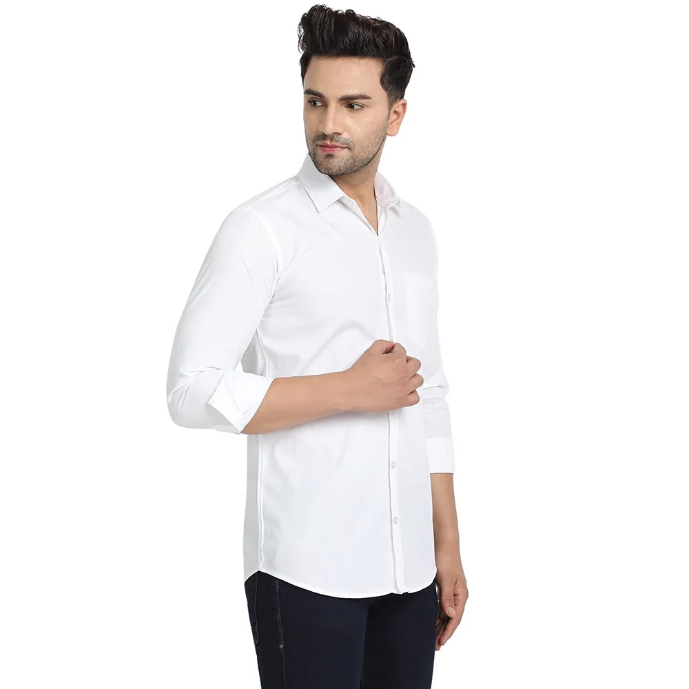 Men's White Cotton Shirt