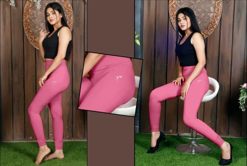 Mid Waist 4 Way Lycra Slim Fit Churidar Leggings, Casual Wear