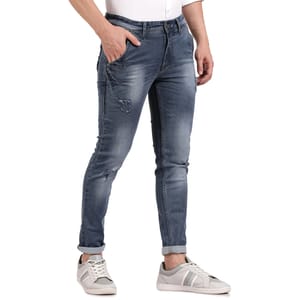 Ankle Length Casual Wear Knitted Dobby Tape Jeans