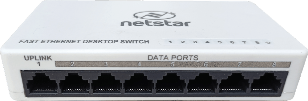 NETSTAR Model Name/Number: NS-8FE Fast Ethernet Desktop Switch, White