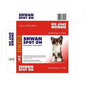 Feed Grade Shwan Spot On For Small Dogs, One Pack Of 6 Tubes, For Parasite Drugs