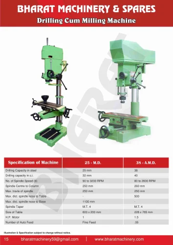 Drilling Cum Milling Machine