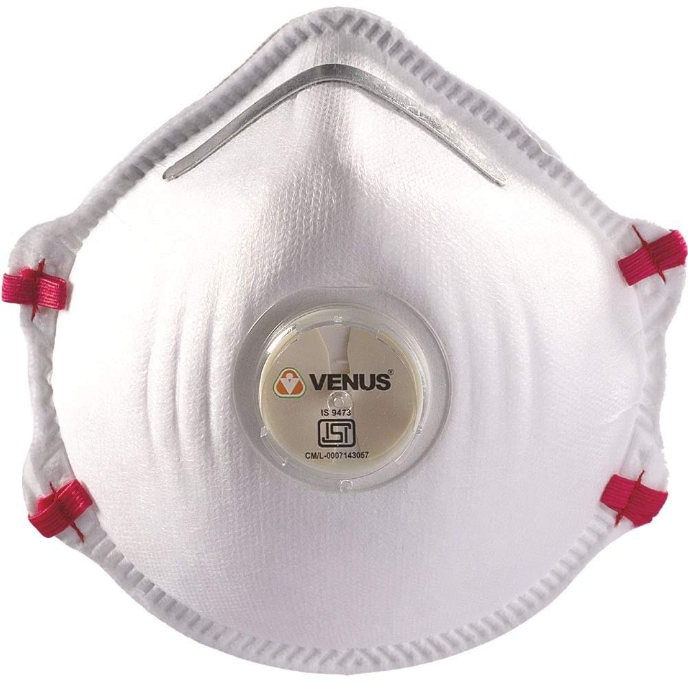 White Non-woven Venus V-20V Respirator Mask FFP2 N95, With Valve