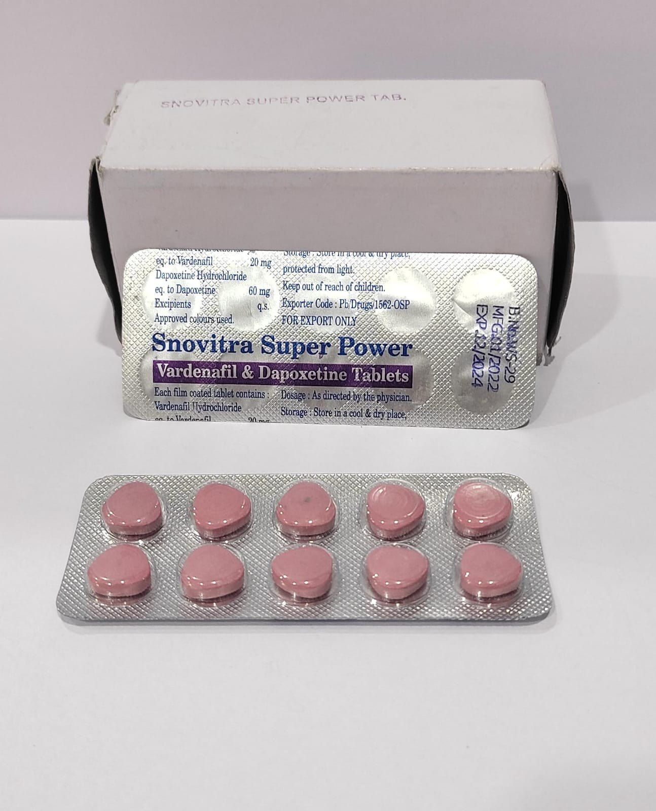 Vardenafil dapoxetine tablets