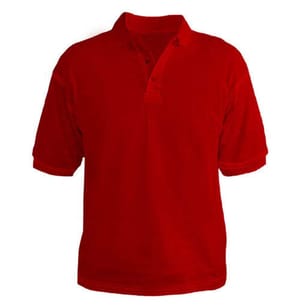 Casual Wear Red Collard Tshirt