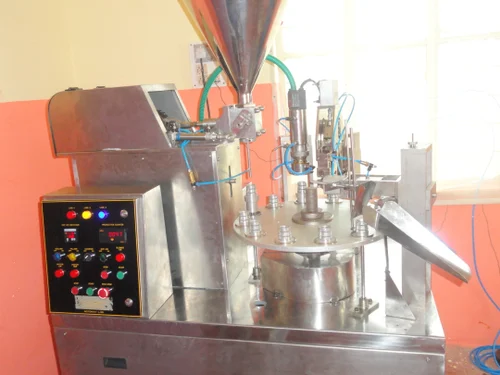 RIDDHI 20-40 Tube Per Minute Semi Automatic Aluminum Tube Filling Machine, Capacity: 40 Tpm, 3 Kw