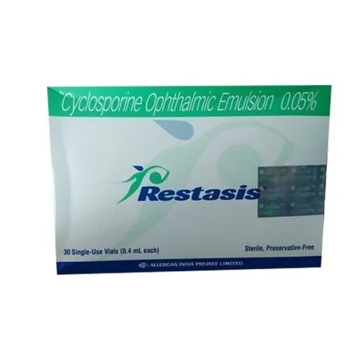 Solution Restasis Cyclosporine Ophthalmic Emulsion, Packaging Type: Packet, Packaging Size: .4 ml