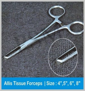 Steel 5 Inch Allis Tissue Forcep