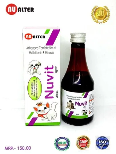 NUVIT Multivitamins Multiminerals pet multivitamin syrup, 200 Ml, Non prescription