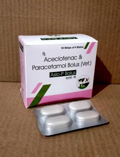 Aceclofenac Paracetamol Bolus, For Clinical, Packaging Type: Box